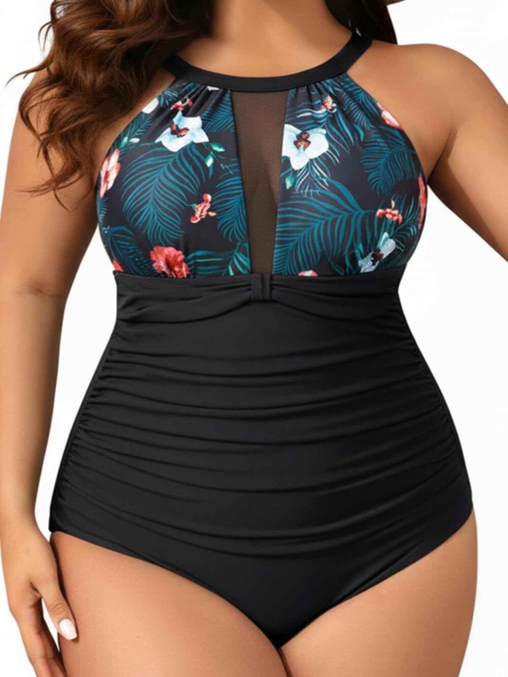 Aqua Eve Plus Size Women One Piece Swimsuit N358